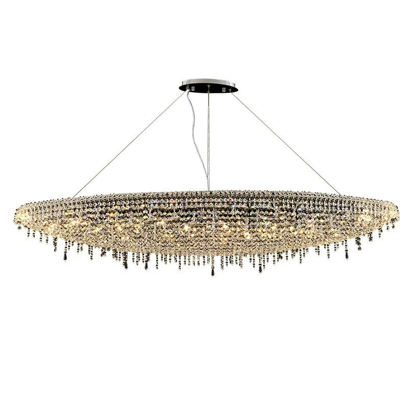 Modern crystal chandeliers in the living room, villa hall lights, luxurious crystal chandeliers, high-end Italian ceiling chande