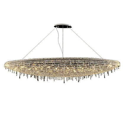 Modern crystal chandeliers in the living room, villa hall lights, luxurious crystal chandeliers, high-end Italian ceiling chande