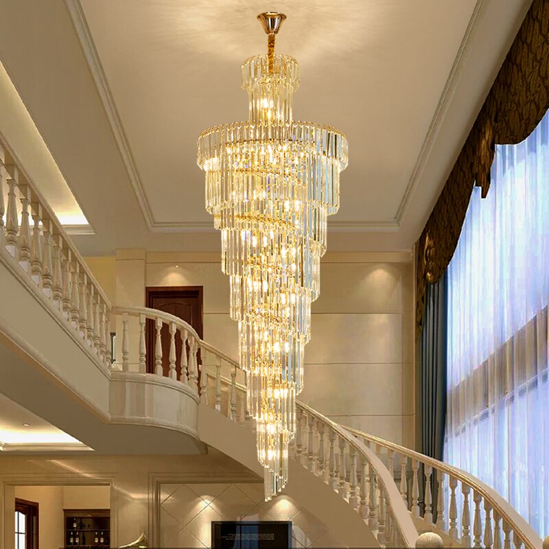 Luxury K9 Crystal Suspension Large Chandelier