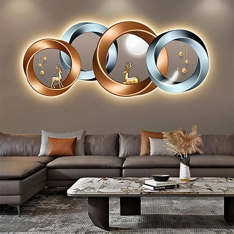 Nordic Creative Living Room Background Wall Lamp Modern Luxury Large Decor Sconce Bedroom Restaurant hallway Indoor Wall Light