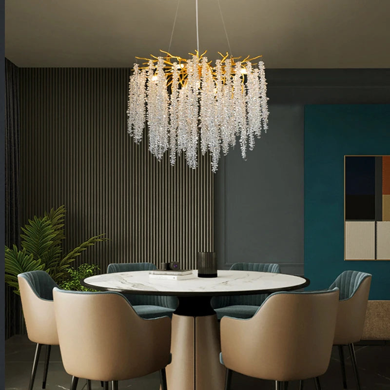 Modern Decorative Living Room Lighting Chandelier LED Crystal Lamp Dining Bedroom Hotel Ceiling lights Villa Hall Hanging Light