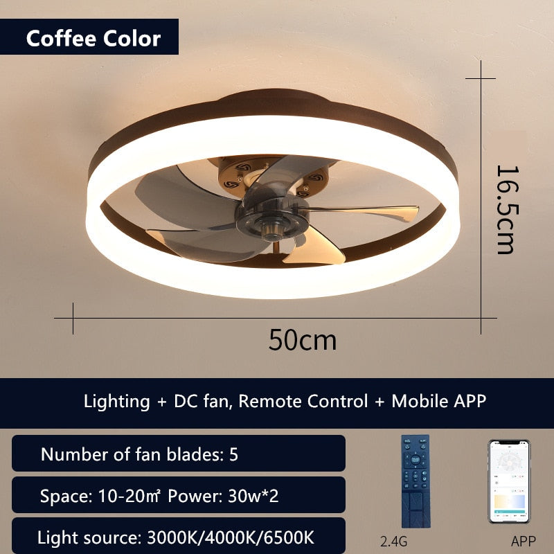 LED Ceiling Light Fans AC DC Fan