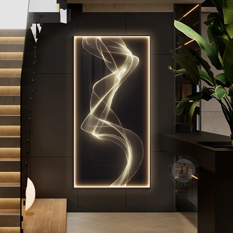 Modern Designer Led Light Interior Painting For Home Living Room Kitchen Corridor Stairs Room Bed Hanging Decorative Wall Lamp