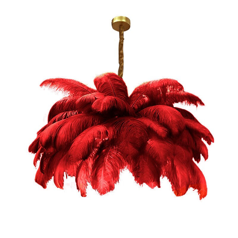 Modern LED Ostrich Feather Chandeliers