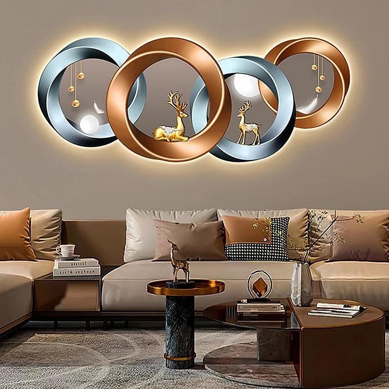 Nordic Creative Living Room Background Wall Lamp Modern Luxury Large Decor Sconce Bedroom Restaurant hallway Indoor Wall Light