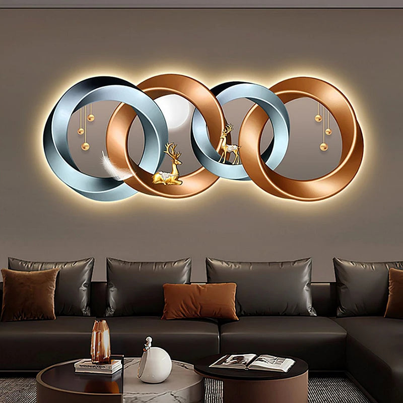 Nordic Creative Living Room Background Wall Lamp Modern Luxury Large Decor Sconce Bedroom Restaurant hallway Indoor Wall Light