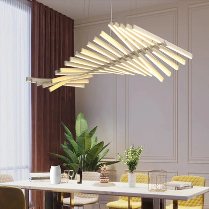 Modern Creative Led Fishbone Chandelier Living Room, Kitchen Lighting Chandelier Dining Room, Meeting Room Decoration Chandelier