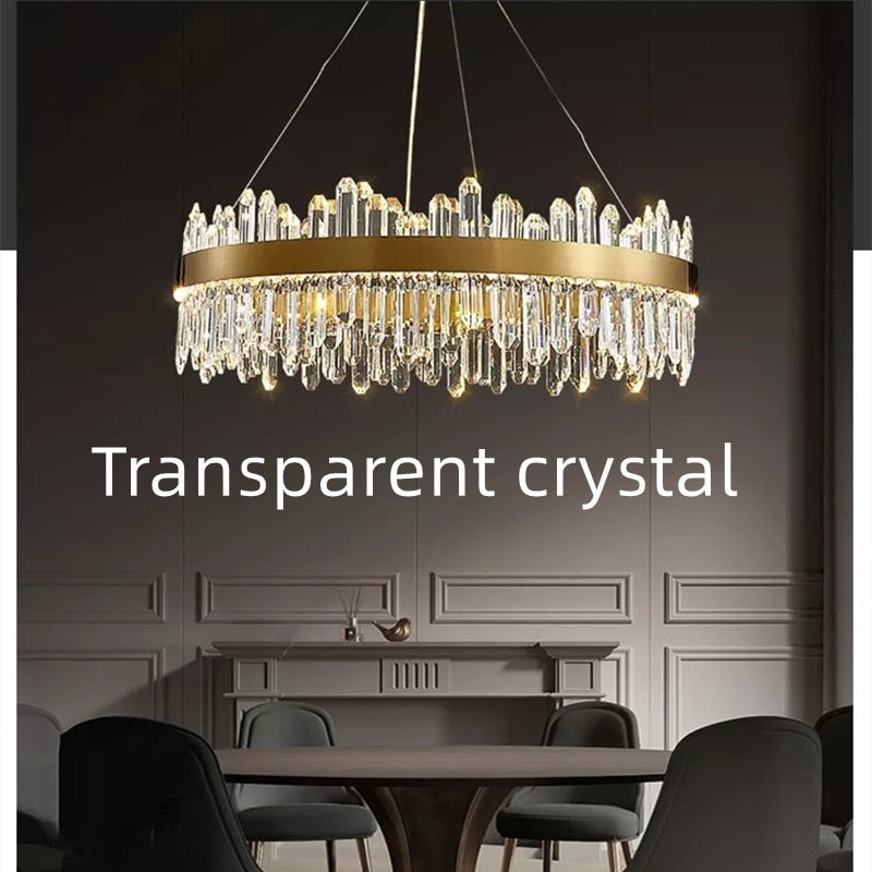 Modern Smoke Dining Room Crystal Chandelier