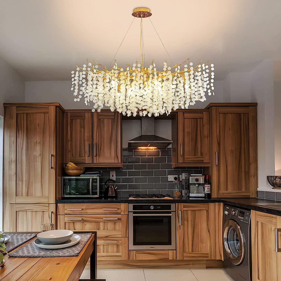 Kitchen Island Tree Branch Chandeliers