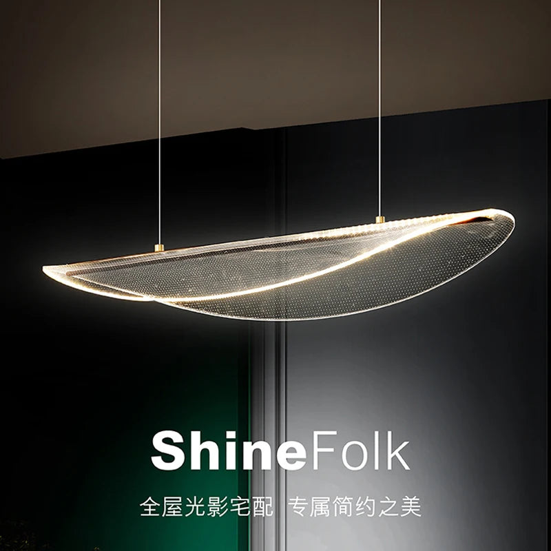 Modern Acrylic LED Ceiling Pendant Lamp Home Dining Room Bar Dimmable Lighting Pendant Lights Indoor Simple Decoration luminaire