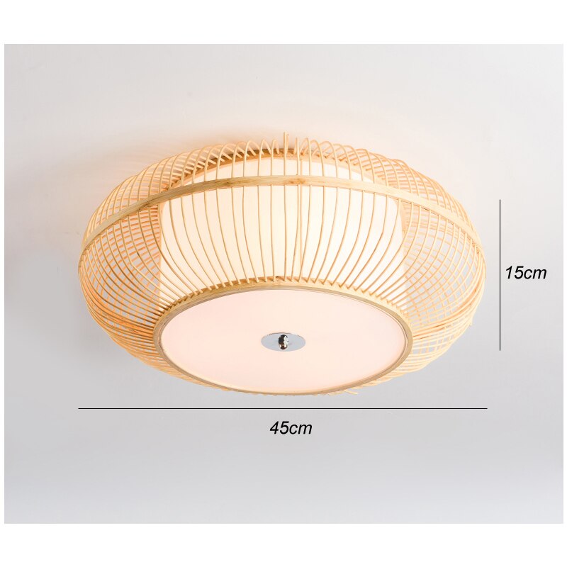 Bamboo Rattan Wood Ceiling Lamp