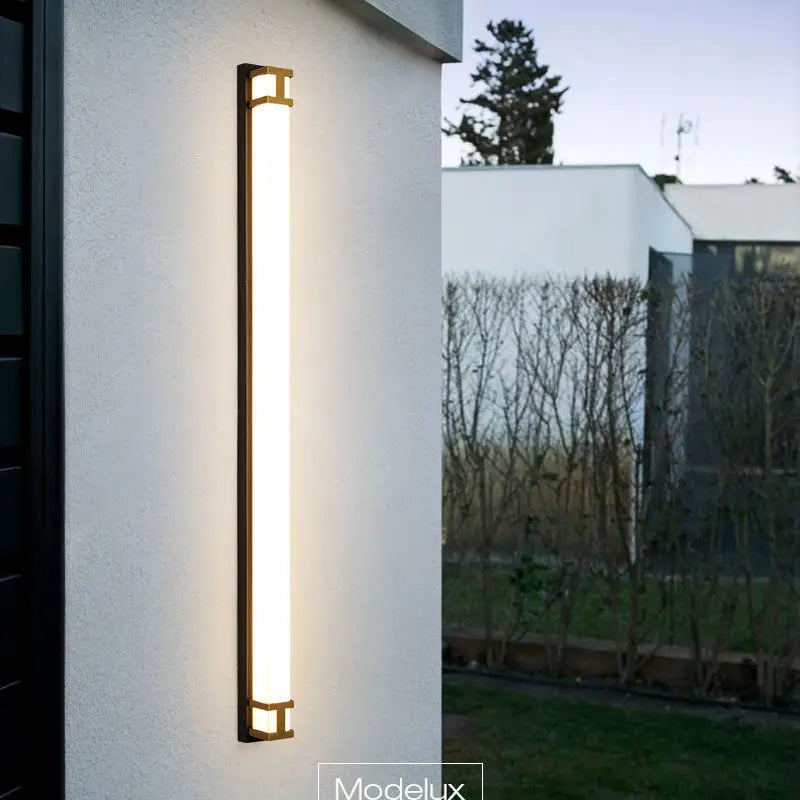 LED Outdoor Waterproof Wall Light Super Bright Rain Proof Villa Lighting Minimalist Strip Light Outdoor Wall Courtyard Light