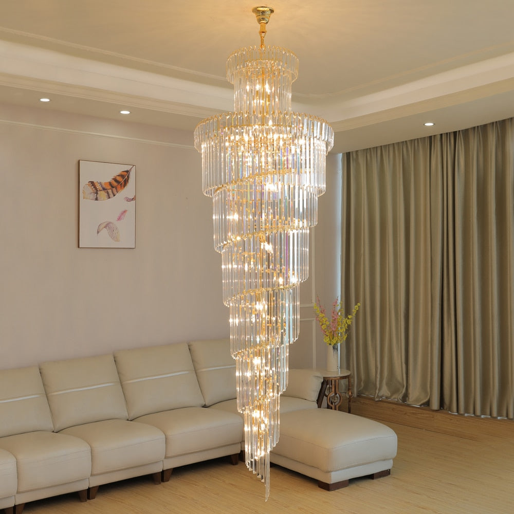 Luxury K9 Crystal Suspension Large Chandelier