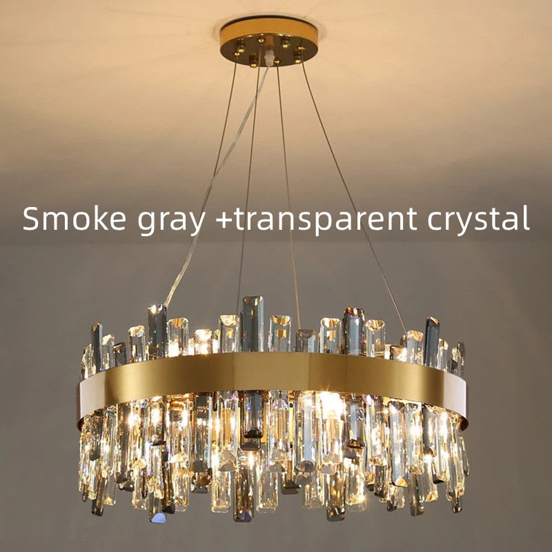 Modern Smoke Dining Room Crystal Chandelier