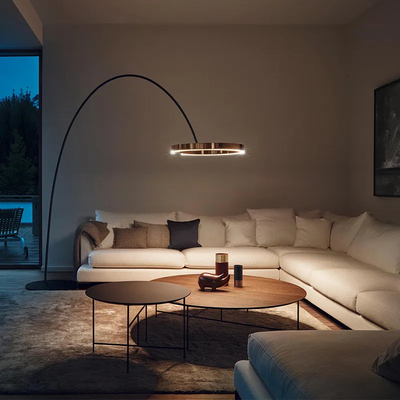 Nordic Designer LED Floor LampsBlack/Gold Floor Light Long Arm for Living Room Decor Bedroom Study Led Industrial Lamp