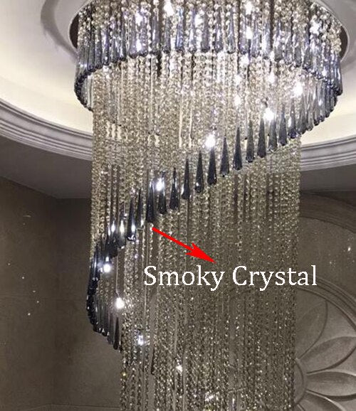 Duplex Building Stair Crystal Chandelier