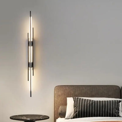 Modern All Copper LED Wall Lights Living Room Grille 85~265V Wall Light Luxury Staircase Nordic For Bedroom Bedside Lighting
