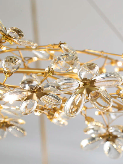 Crystal Ceiling Chandeliers Modern LED Firefly Pendant Lamps Lustre Branch Hanging Lights For Living Dining Room Light Fixtures