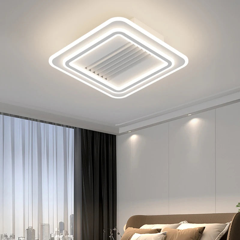 Bladeless Ceiling Fan With Lights Remote Control Modern Fan Lighting For Living Room Bedroom Led Ceiling Fan