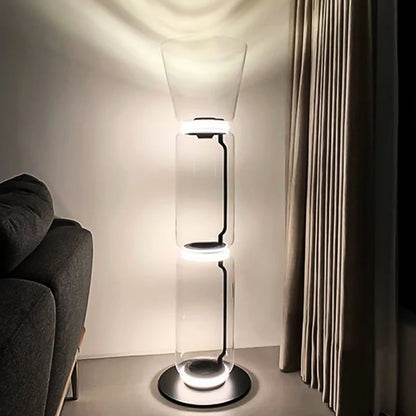 Italy Design Nordic Bright LED Floor Lights Indoor Living Room Bedroom Decor Stand Lighting Modern Heavy Glass  floor lamp