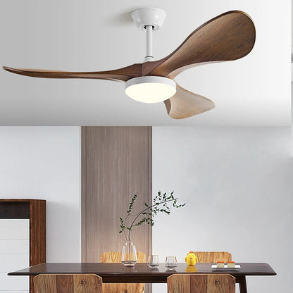 52Inch Modern LED Ceiling Fan Light Strong Winds Restaurant Living Room Household Electric Fan Mute With Lamp Ceiling Fan 220V