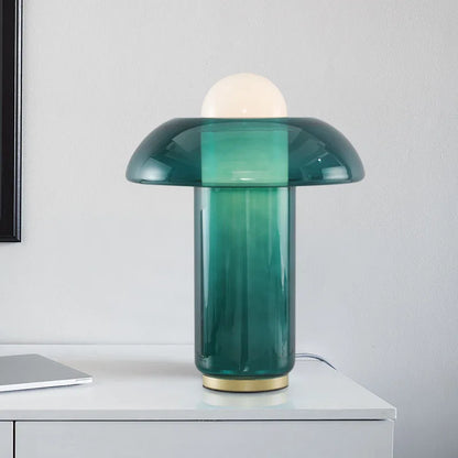 Nordic creative glass desk lamp design minimalist model room living room bedroom bedside lamp art green decorative desk lamp