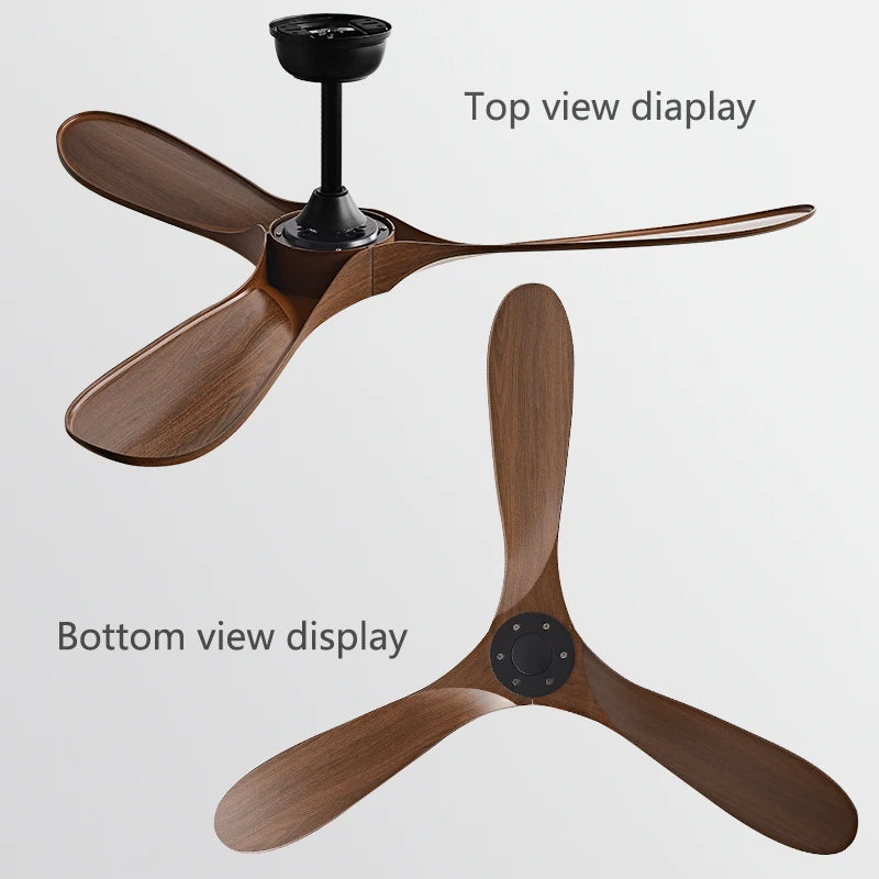 60Inch Ceiling Fan Without Lamp Americans Industrial Style Strong Winds DC Remote Control Electric Fan Free Shipping