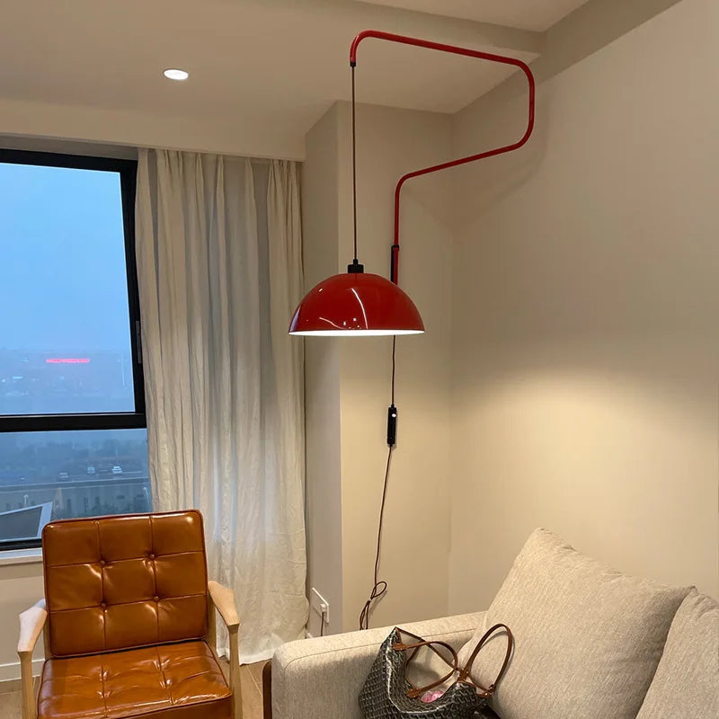 nordic Pendant Light for Kitchen Island Long Arm Adjustable Wall Hanging Lamp  Bedroom Bedside Wall Indoor Light Fixture