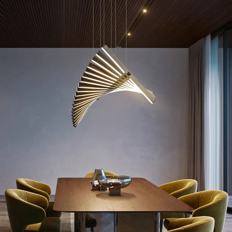 Modern Creative Led Fishbone Chandelier Living Room, Kitchen Lighting Chandelier Dining Room, Meeting Room Decoration Chandelier