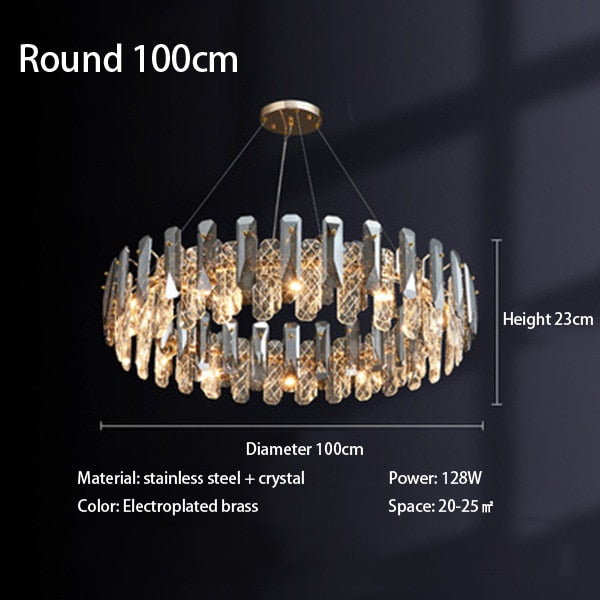 Luxury Modern Crystal  LED Ceiling Light