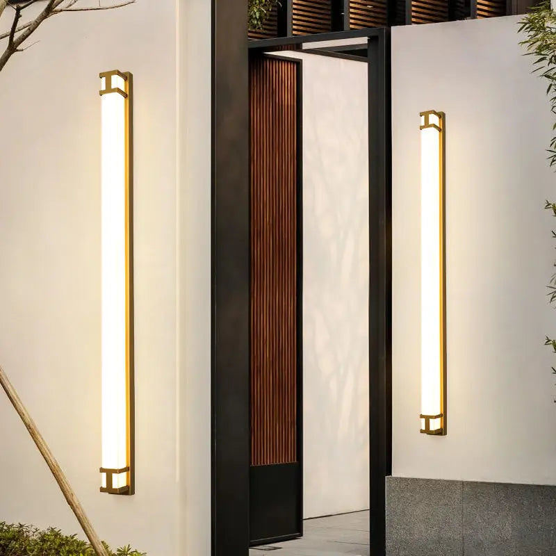 LED Outdoor Waterproof Wall Light Super Bright Rain Proof Villa Lighting Minimalist Strip Light Outdoor Wall Courtyard Light