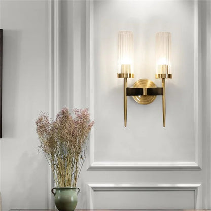 Wall Lamp Post-Modern Style Interior Lighting Fixtures Indoor Aisle Lamp Glass Bronze For Bedroom Living Meeting Room Restaurant