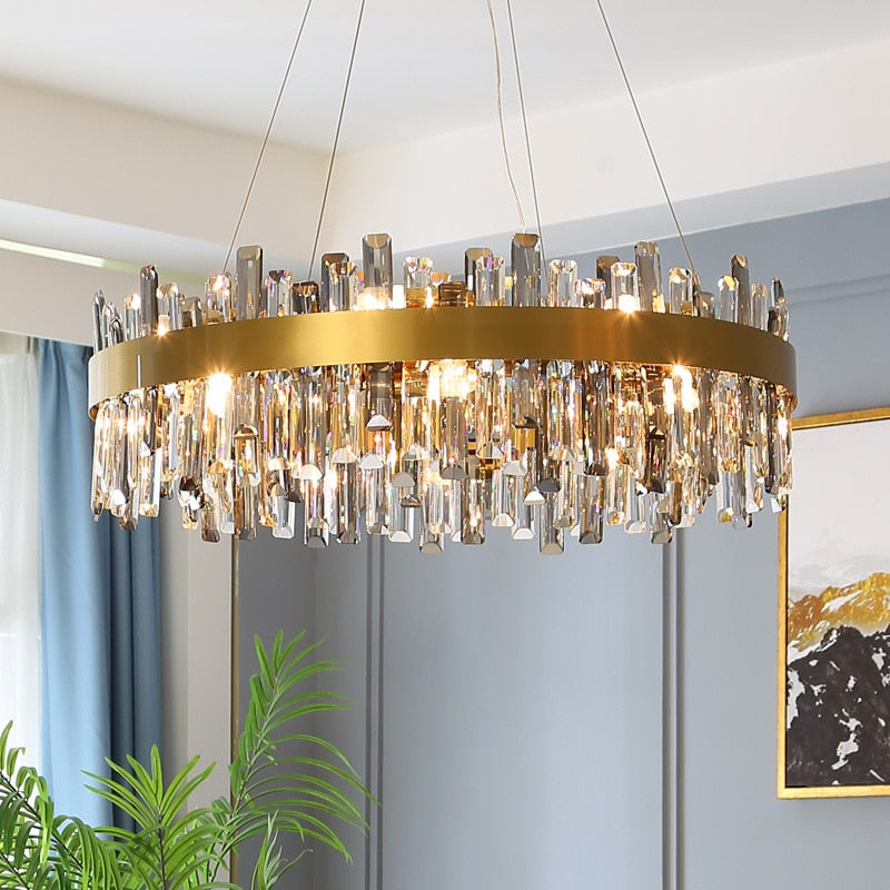 Modern Smoke Dining Room Crystal Chandelier