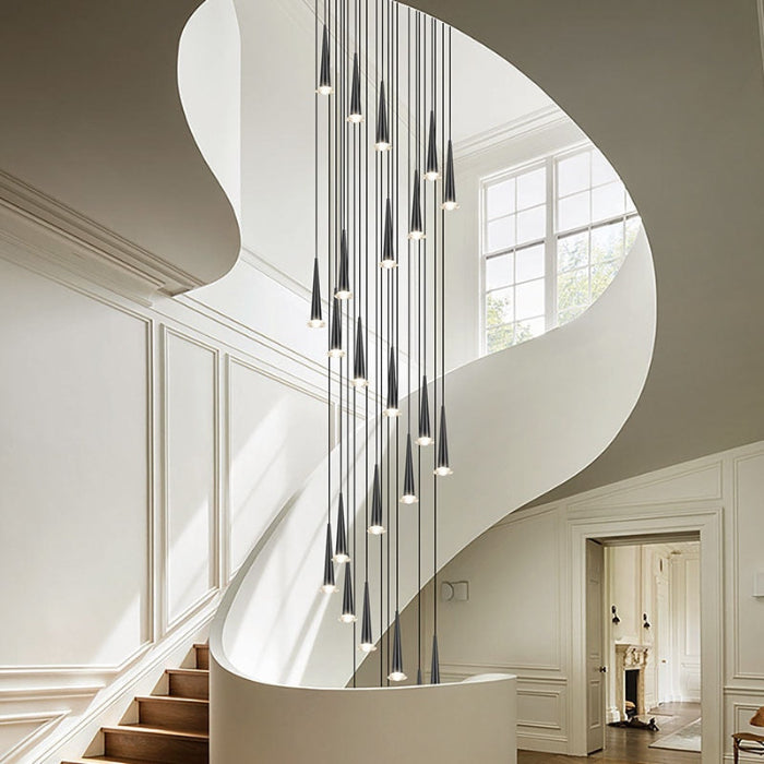 Modern Crystal LED Staircase Chandelier