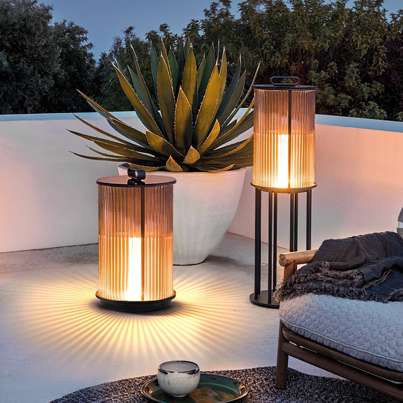 Solar Mediterranean Style Hotel Garden Lamps
