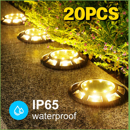 20PCS Solar Ground Lights